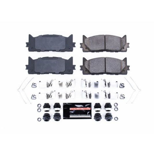 PowerStop Z23 Evolution Sport brake pads with hardware for Lexus ES300h 2013-2018 front brake system, performance replacement.