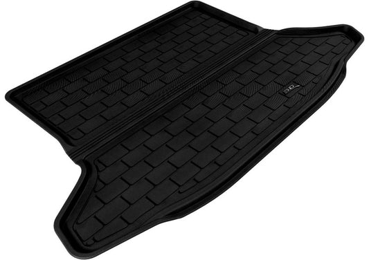 Black rubber cargo liner for Lexus CT Hybrid 2011-2017 by 3D MAXpider, designed to protect the trunk area.