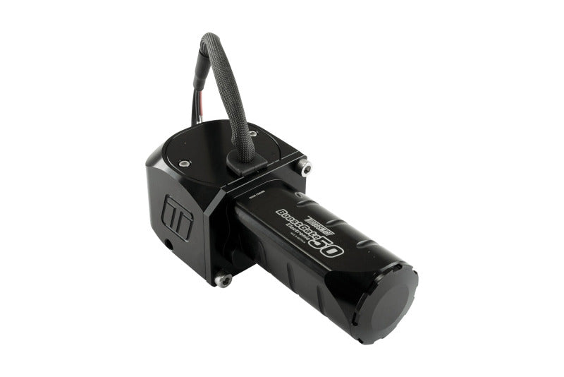 Turbosmart eBG Electronic BoostGate actuator for wastegates, featuring a compact design with electronic control for precise boost management.