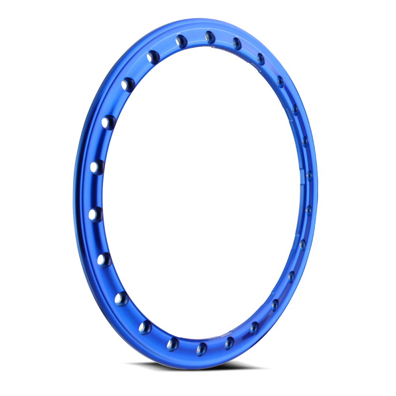 Blue Method Beadlock Ring for 17-inch forged wheels, Style 1, wheel accessory designed for Method Wheels vehicles.