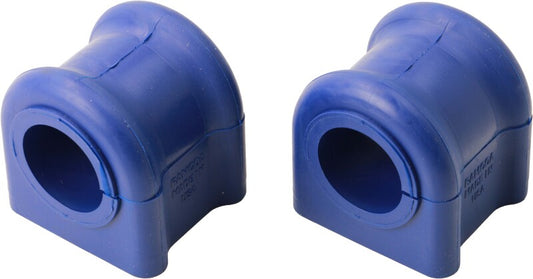 Moog Dodge Dakota front sway bar bushing installed on the vehicle's front suspension for stability and smooth handling.