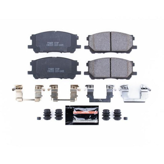 PowerStop Z23 Evolution sport brake pads with hardware for front Lexus RX330 2004-2006, performance brake components.
