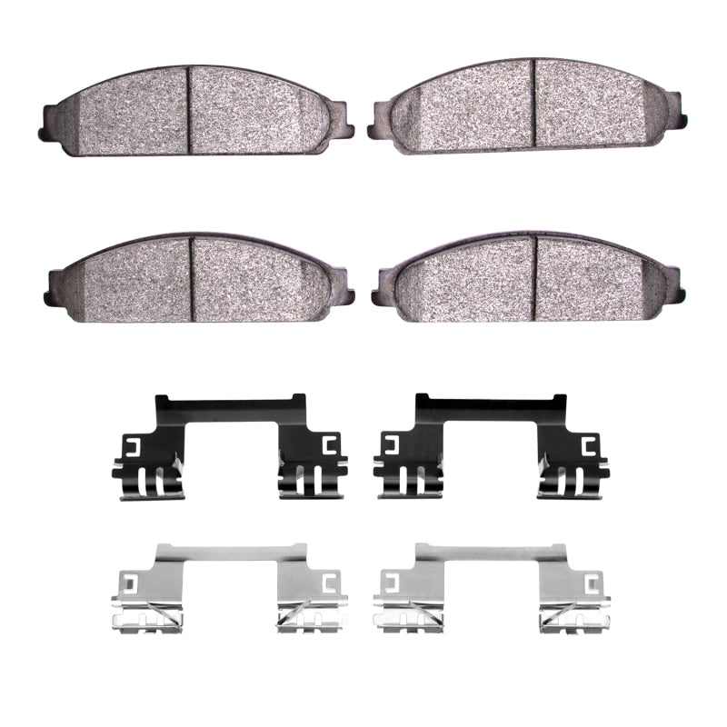 R1 Concepts Ford Five Hundred 2005-2009 front ceramic brake pads and hardware kit, OE style for reliable stopping performance.