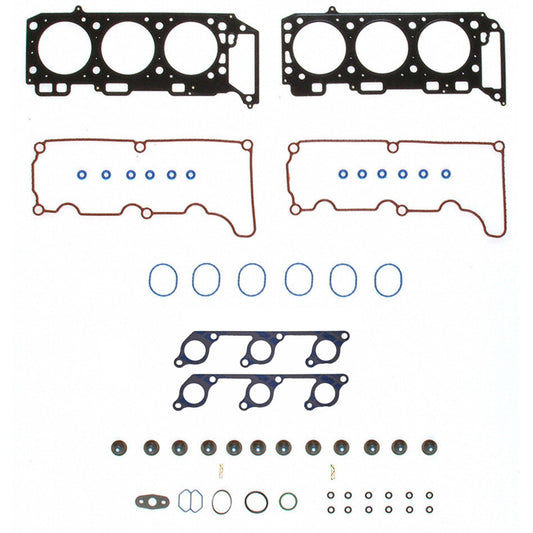 Fel-Pro Ford Explorer PermaTorque engine cylinder head gasket set, showing multiple gaskets and sealing components on a plain background.
