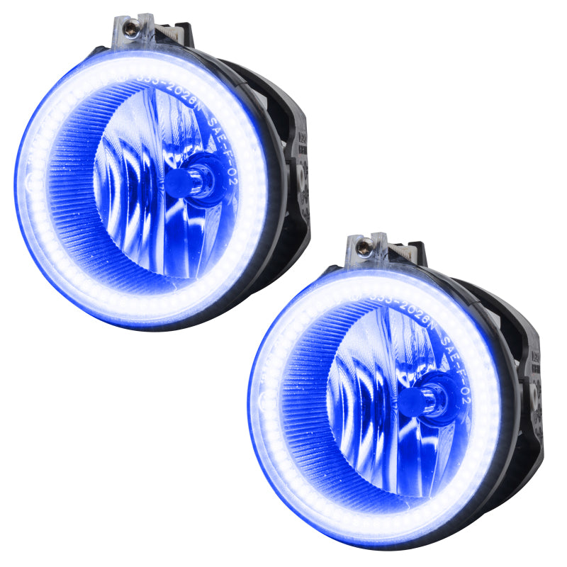 Oracle Lighting blue LED halo fog lights for 2007-2009 Chrysler Aspen, pre-assembled and mounted for easy installation.