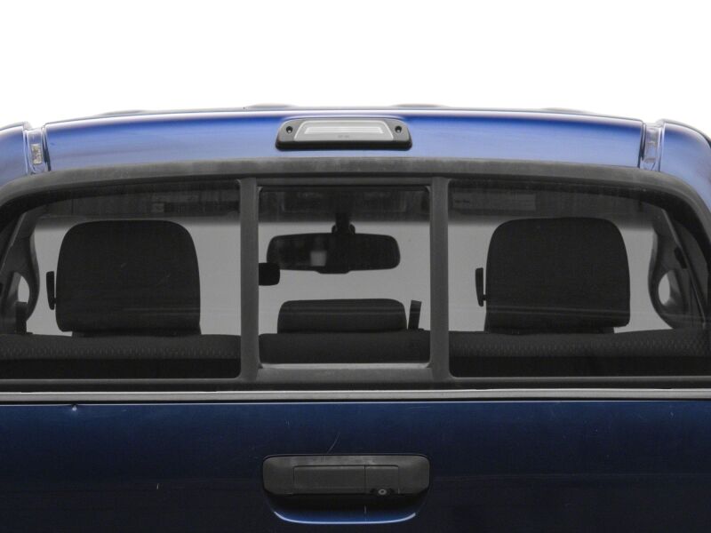 Raxiom smoked LED third brake light for 2005-2015 Toyota Tacoma, showcasing the black-tinted lens and LED illumination.