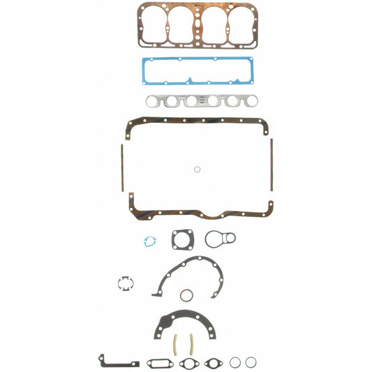 Fel-Pro FS 7013 C engine gasket set with various gaskets and seals for engine repair, shown in the image.