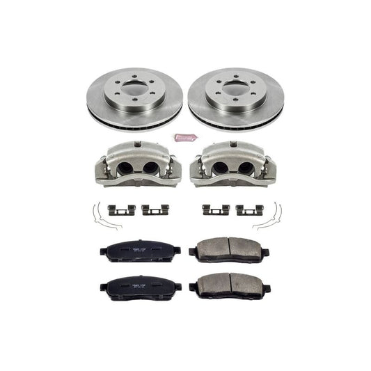 PowerStop OE brake calipers for 2004 Ford F-150 front Autospecialty kit, showing clean, detailed brake caliper components.