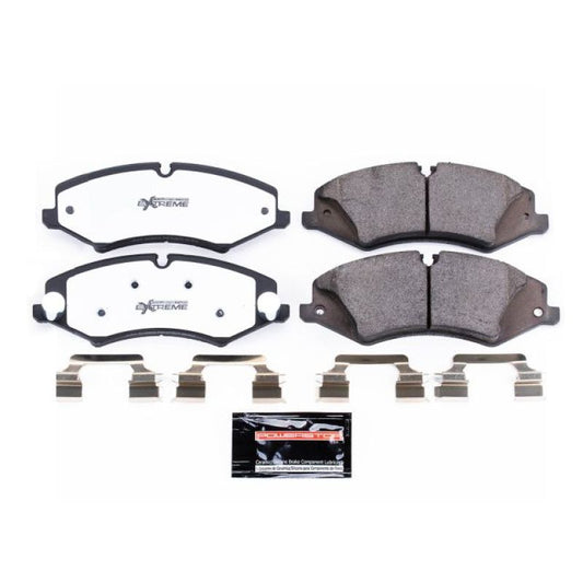 PowerStop Z36 truck and tow brake pads for 2017 Land Rover Discovery, front performance brake pads with hardware included.