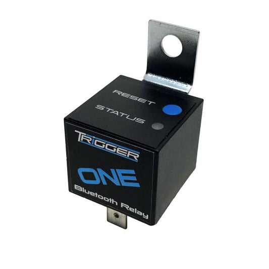 Oracle Trigger One Bluetooth solid state relay switch panel with modern design and multiple control buttons.
