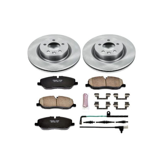 PowerStop OE brake kit for 2005-2009 Land Rover LR3 front brakes, includes rotors and pads for reliable stopping power.