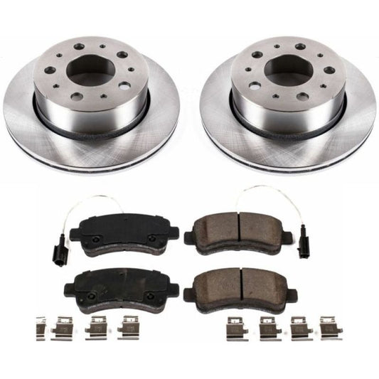 PowerStop rear brake kit for 2014-2015 Ram ProMaster 1500, OE-style brake components with rotors and pads for vehicle safety.