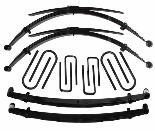 Skyjacker 6-inch lift kit installed on a 1977-1979 Ford F250 with 4-inch Monroe shocks, showing the lifted truck suspension.