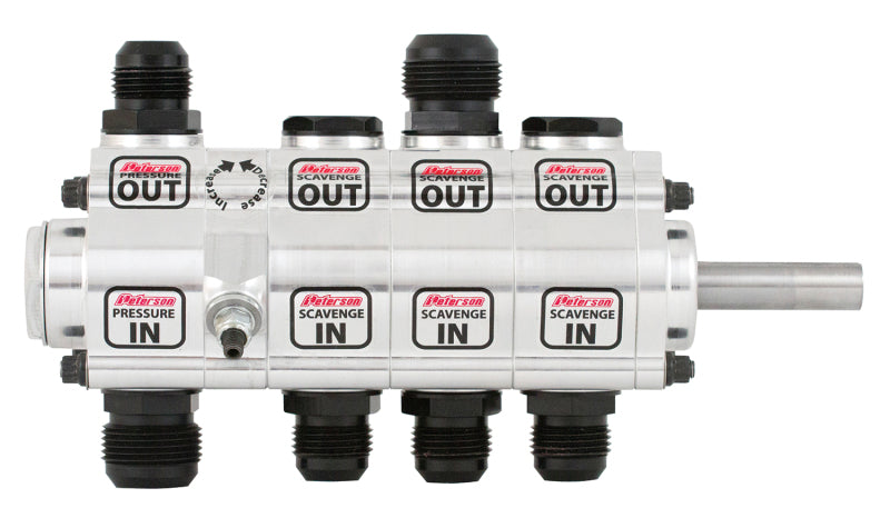 Peterson Fluid Systems R4 4-Stage Oil Pump - Left Side Mount - HV - Rear Drive