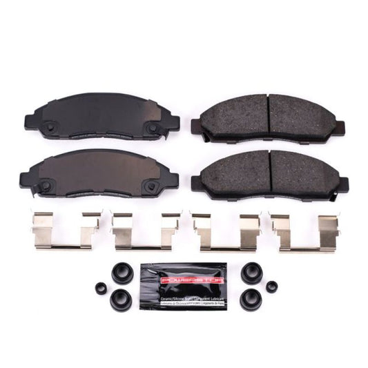 PowerStop Z23 Evolution Sport brake pads for Chevrolet Colorado front, with hardware, designed for performance braking.