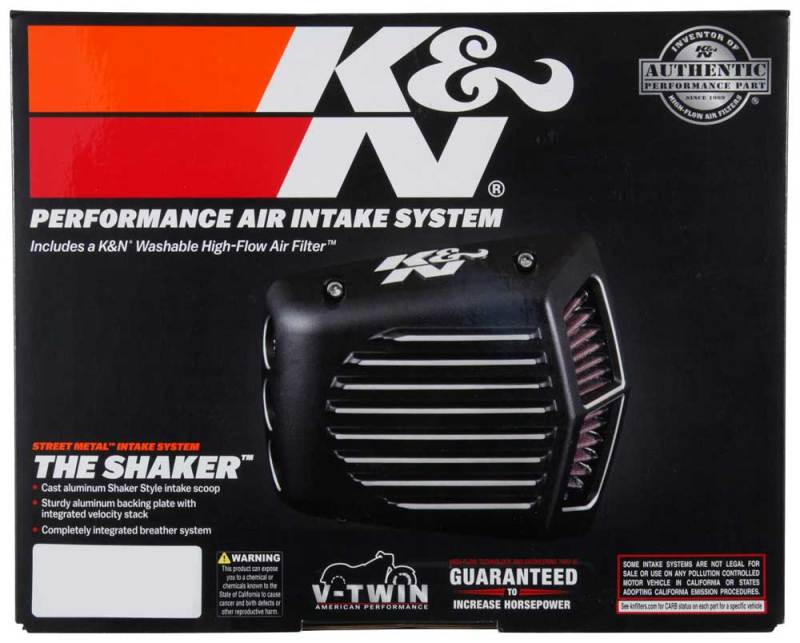 K&N Street Metal Intake System 08-16 Harley-Davidson Shaker Silver H/D Touring Models