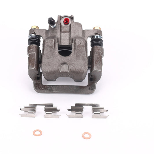 PowerStop rear left OE brake caliper with bracket for Honda Odyssey 2002-2004, showing the caliper assembly and mounting bracket.