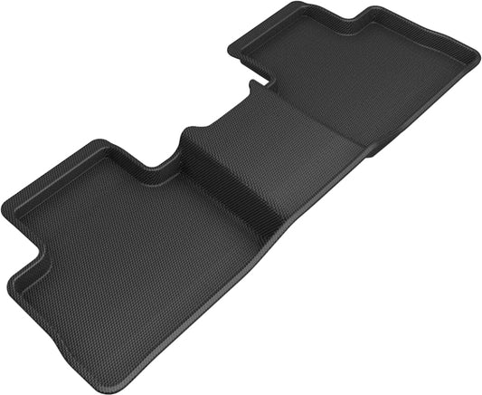 Black 3D MAXpider rubber floor mats for the second row of 2019-2020 Toyota RAV4 Hybrid, designed for durable, all-weather protection.