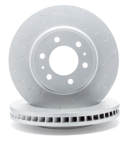 Alcon front slotted brake rotor kit for Ford F-150 2010+ with 347x36mm rotors, showing the slotted brake rotor design.