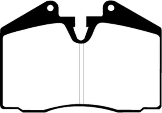 EBC Greenstuff rear brake pads for Porsche 928 5.0, high-performance brake pads with green friction material, shown installed in vehicle