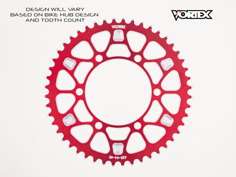 Vortex Racing V4 51 Tooth 520 Rear Sprocket - Red