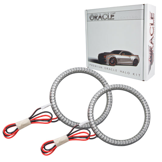 Oracle Lighting Jeep Wrangler JK 07-17 LED waterproof halo kit with white light for fog lights, featuring halo rings and waterproof design.