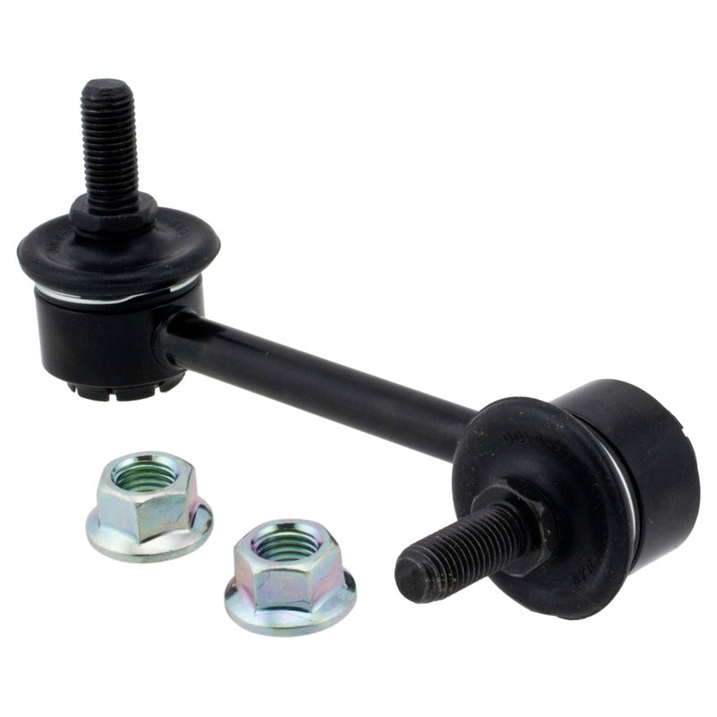 Moog Acura TSX 2004-2008 rear left sway bar endlink kit showing metal links with rubber bushings for suspension stability.
