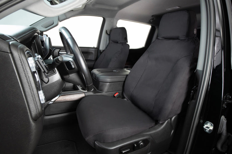 Covercraft 26 Toyota RAV4 front seat covers made of polycotton, custom-fit for durable protection and comfort.