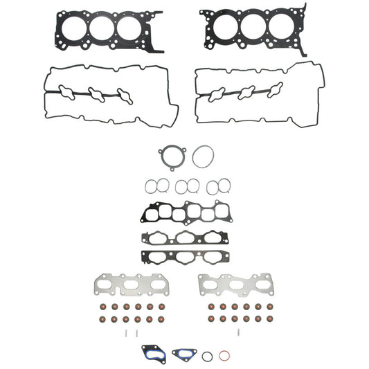 Fel-Pro Hyundai Sonata HS 26422 PT PermaTorque engine cylinder head gasket set, showing multiple gaskets and seals on a white background.