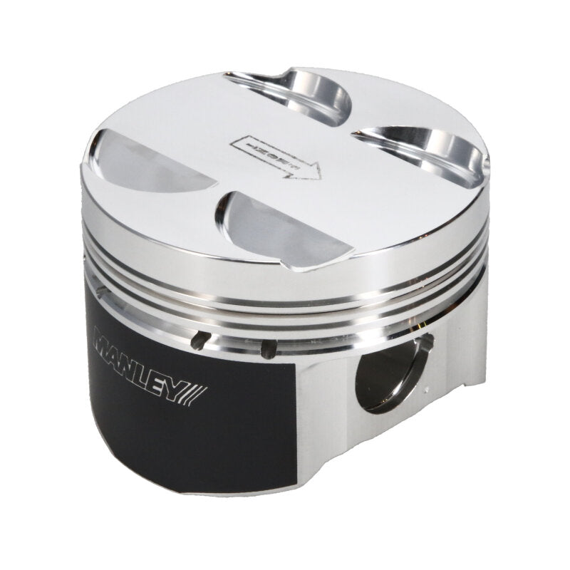 Manley Performance Mitsubishi 2.0L 4G63 forged piston set with 85mm bore, 1.375in compression height, and -8cc volume.