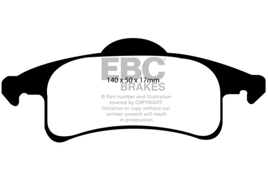 EBC Ultimax2 rear brake pads for Jeep Grand Cherokee 4.0 OE style, designed for reliable stopping power and durability.