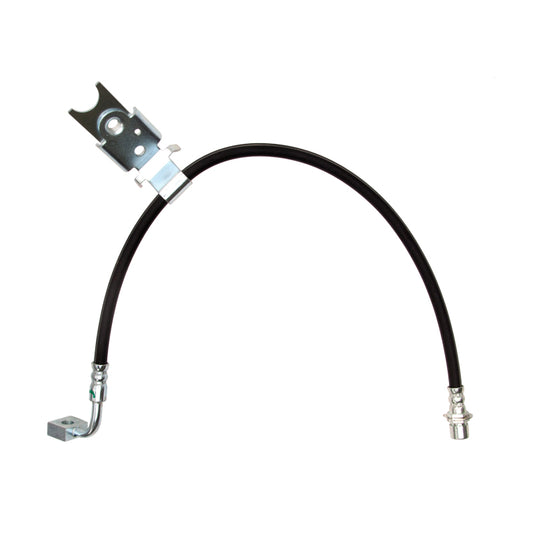 DFC brand Chrysler 300 front right brake hose from the brake line kit, showing the flexible rubber and metal fittings.