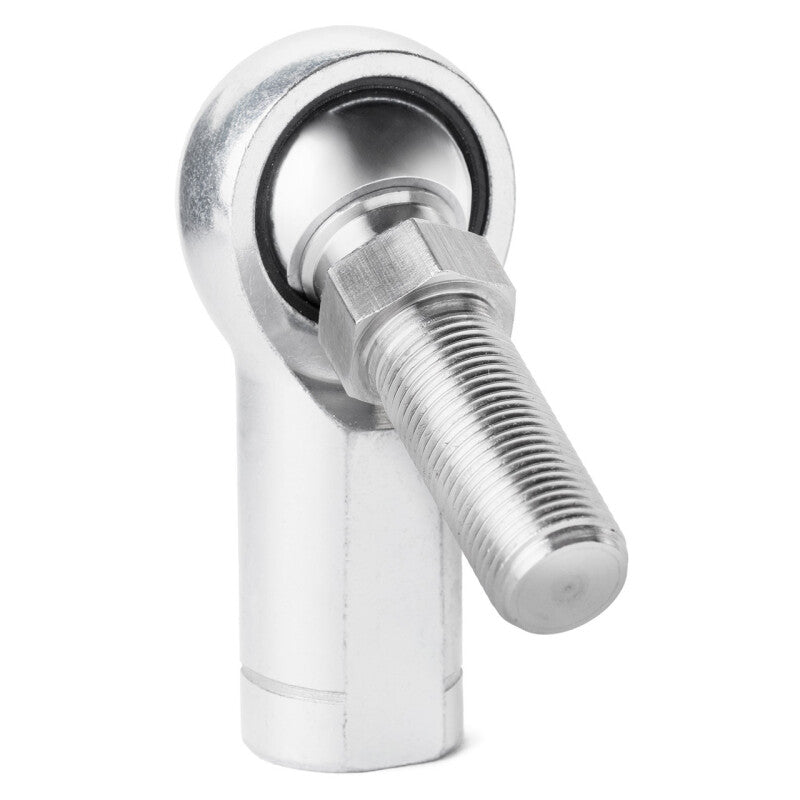 QA1 N Series injection molded rod end, female, left hand, carbon steel, .75 inch bore with stud for tie rod applications