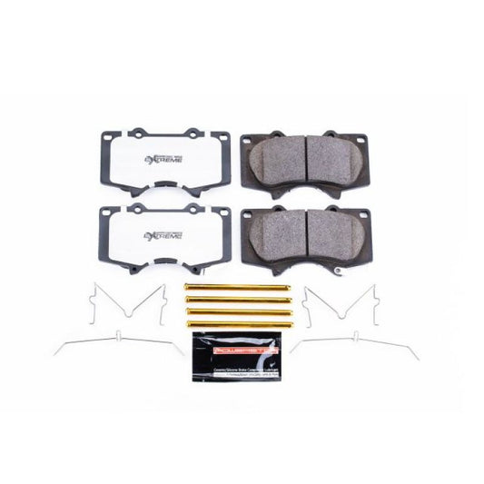 PowerStop performance front Z36 brake pads with hardware for Toyota 4Runner 2010-2019, designed for truck and tow applications.