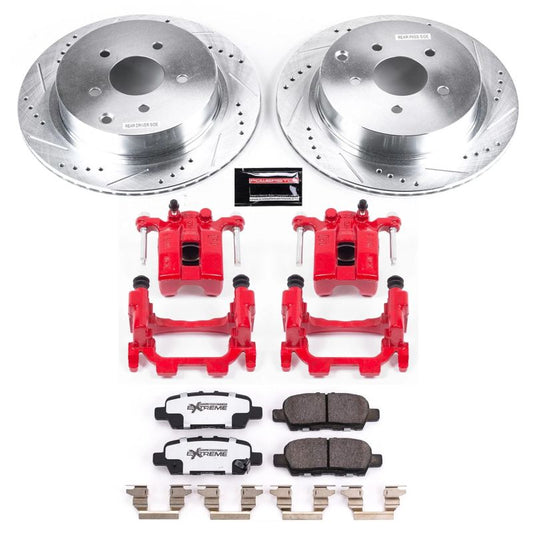PowerStop Z26 Street Warrior rear brake kit with calipers for Infiniti Q50 2018-2019, performance brake upgrade, high-quality components