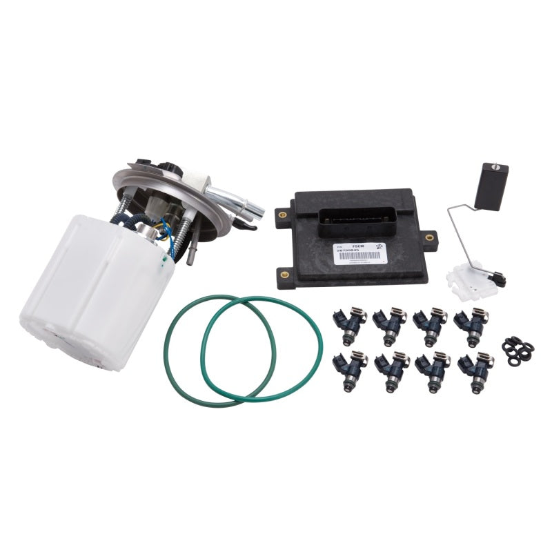 Edelbrock Supercharger Fuel Pump Kit for GM SUV 1500 2007-2009 with 6.0 or 6.2L non-flex fuel engine, shown in image.