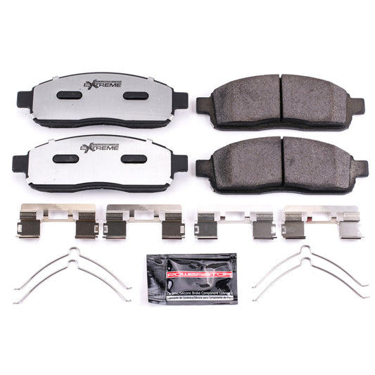 PowerStop Ford F-150 front Z36 truck and tow brake pads with hardware for performance braking and enhanced stopping power.