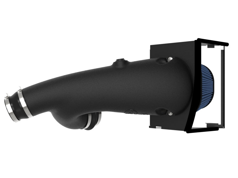 aFe Rapid Induction Cold Air Intake System with Pro 5R Filter installed on 2021+ Ford F-150 V6 3.5L engine, showing the intake components.