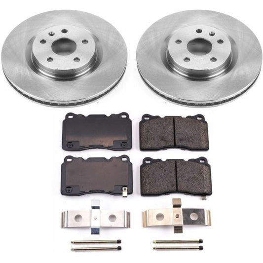 PowerStop OE front brake kit for 2014-2017 Buick Regal, including brake rotors and pads for reliable stopping power.