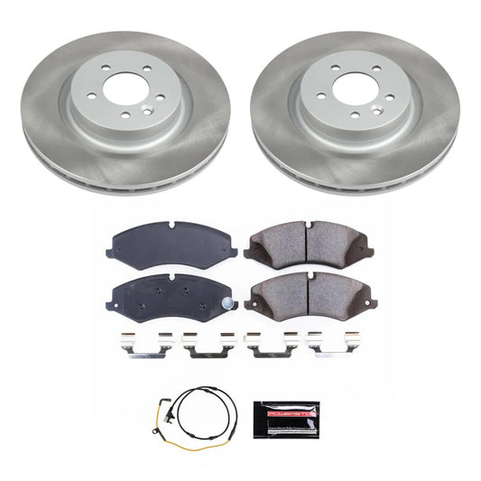PowerStop 14-17 Land Rover Range Rover Sport front semi-coated brake rotor kit with performance blank brake rotors.