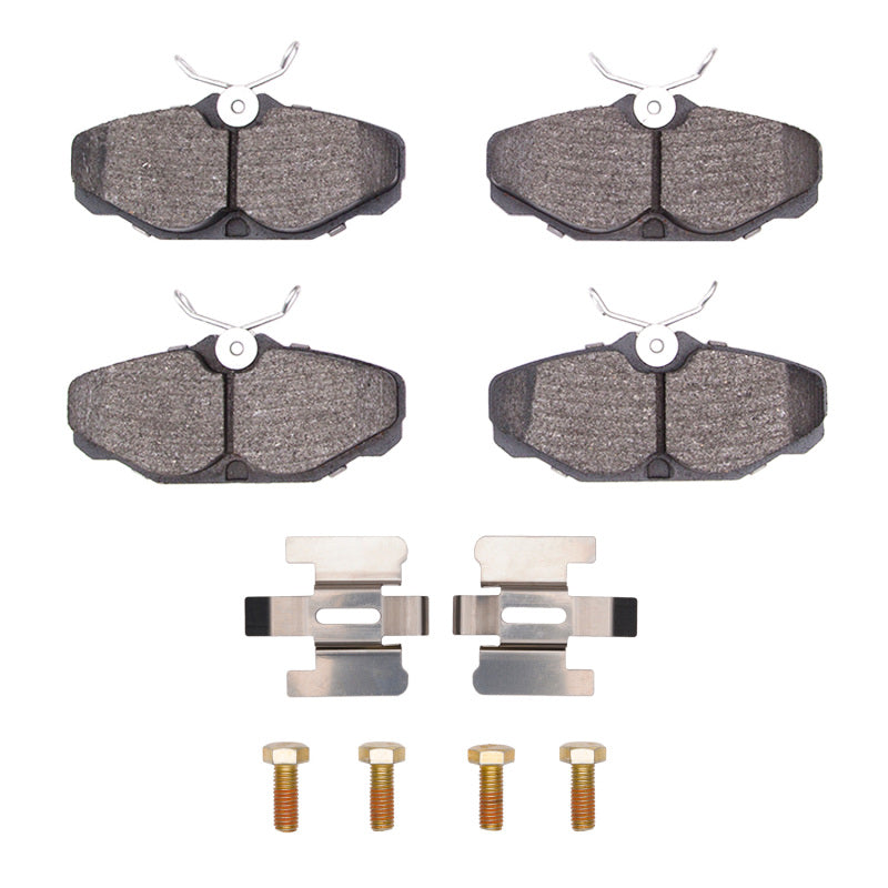 R1 Concepts Ford Taurus rear brake pads and hardware kit, OEM-style replacement parts for 1993-2005 models excluding SHO.