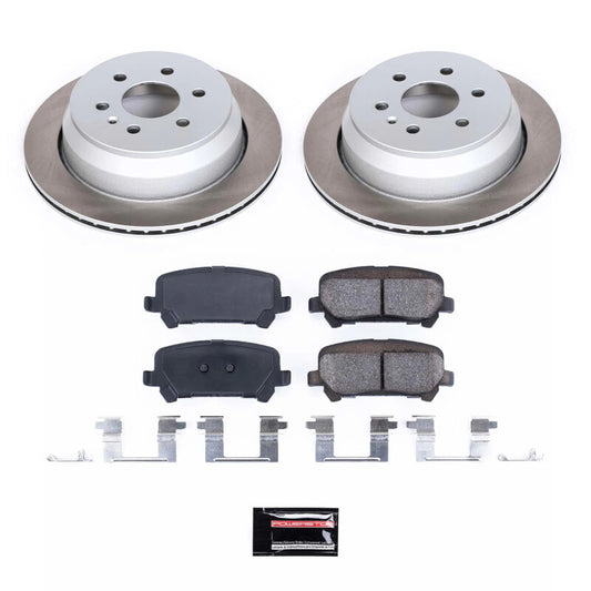PowerStop rear semi-coated rotor kit for GMC Canyon 2015-2020, performance brake kit with durable rotor design.
