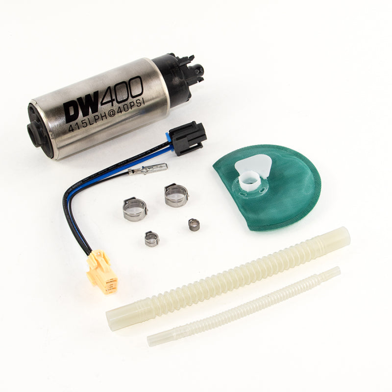 DeatschWerks 415LPH DW400 fuel pump with install kit for 2015-2017 Ford Mustang V6 and GT, includes 1/8in venturi