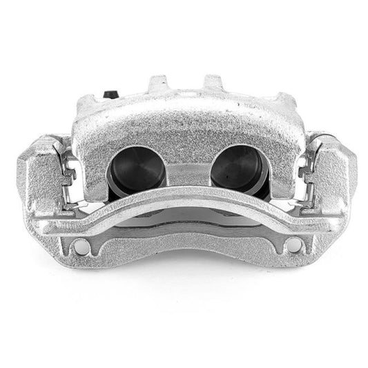 PowerStop front left OE brake caliper with bracket for 2007-2009 Hyundai Santa Fe, shown in black with mounting hardware