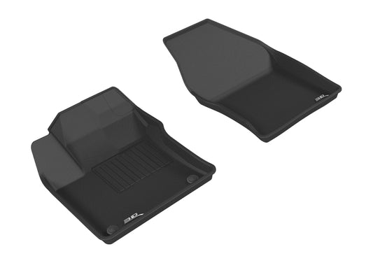 Black 3D MAXpider rubber floor mat for first row of 2016-2020 Toyota Prius and Prius Prime, custom-fit automotive interior protection.