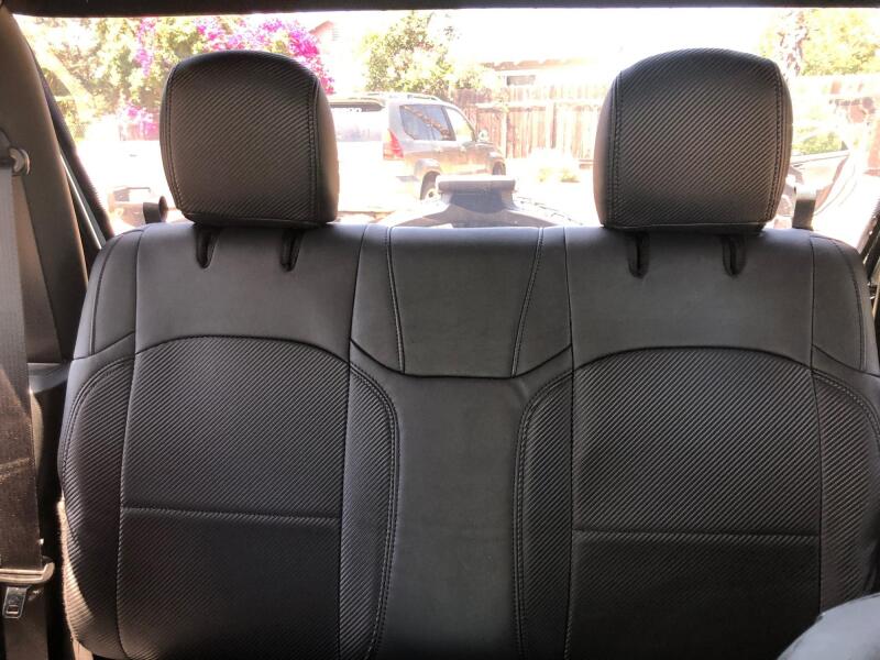 PRP Jeep Wrangler JL Rear Bench Covers - 2 door - Black/Purple