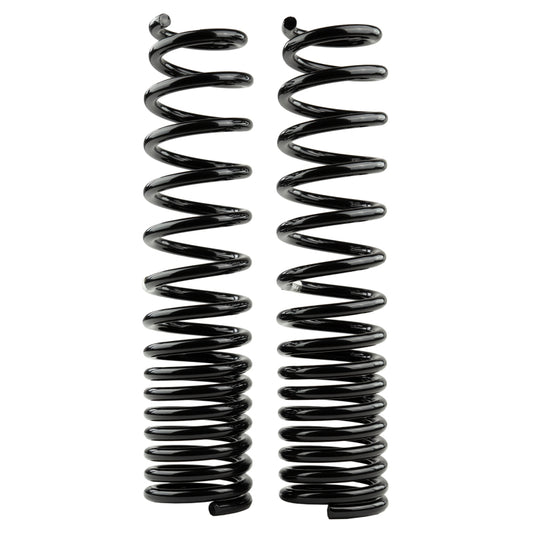 Old Man Emu ARB Ford Bronco 2021+ rear coilover springs set for heavy loads, showing close-up of coil springs on vehicle suspension.