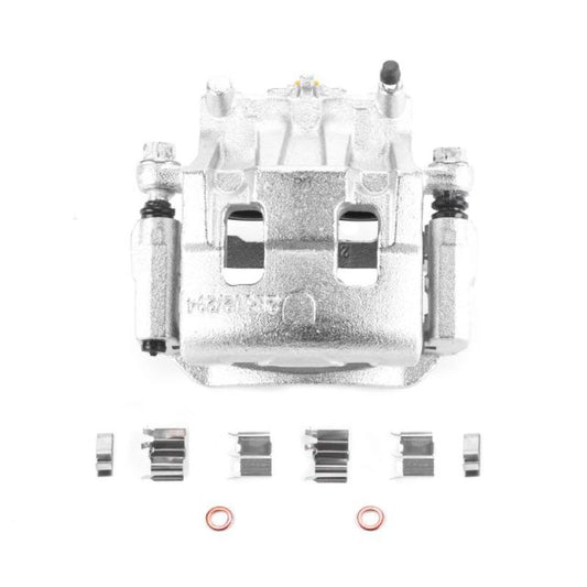 PowerStop OE front left brake caliper with bracket for Ford Edge 2007-2010, automotive brake component.