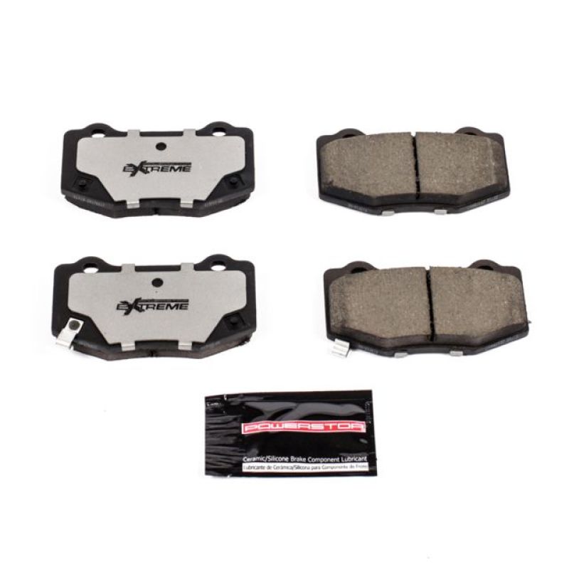 PowerStop Z26 Extreme Street rear brake pads for Cadillac ATS 2016-2019, with hardware, performance brake components.