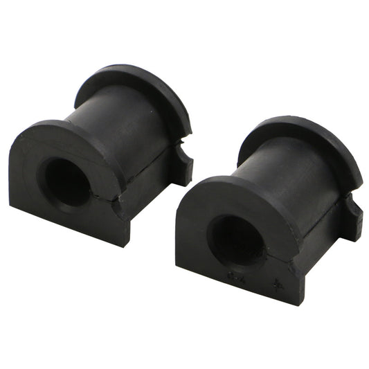 Moog rear to frame sway bar bushing for Ford Explorer 2002-2005, showing the rubber bushing with metal brackets.